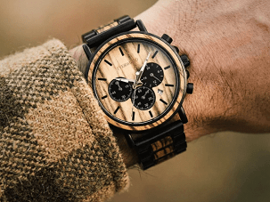 Walnut Zebra Kronográf 44mm