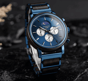 Moon Phase Blue Kronográf 44mm